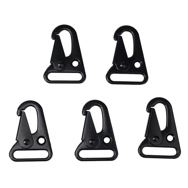 Multi-functional Black Ribbon Metal Hook With Belt 5 Pcs Hanging Strap Buckle