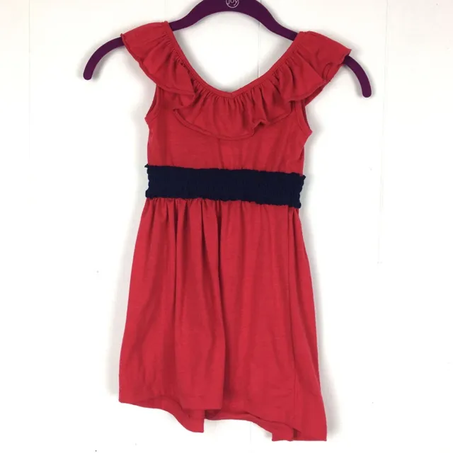 NWT Zunie T-Shirt Dress Girls XXS 4-5 Red Solid Stretch Polyester 20x21
