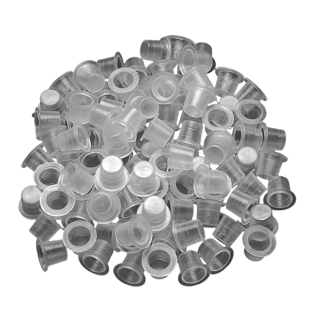 500 piezas tazas de tinta para tatuajes Einweg belleza tamaño pequeño tazas de tinta para tatuajes tamaño pequeño