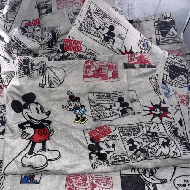 Disney Mickey Mouse Fab Five Comic Full Flannel Sheet Set