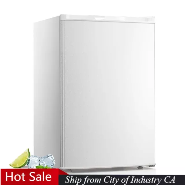 White 3.5 Cu.ft Chest Freezer Adjustable Thermostat Upright