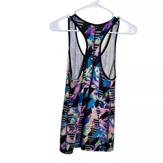 FILA TANK TOP Women's Medium Multicolor V-Neck Sleeveless Colorful ...