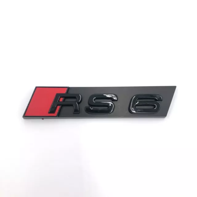 Für Wabennetz Audi RS6 OEM Emblem Style Frontgrill schwarz RS6 Abzeichen Logo