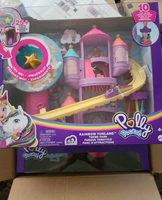 Polly Pocket Rainbow Funland Theme Park Playset