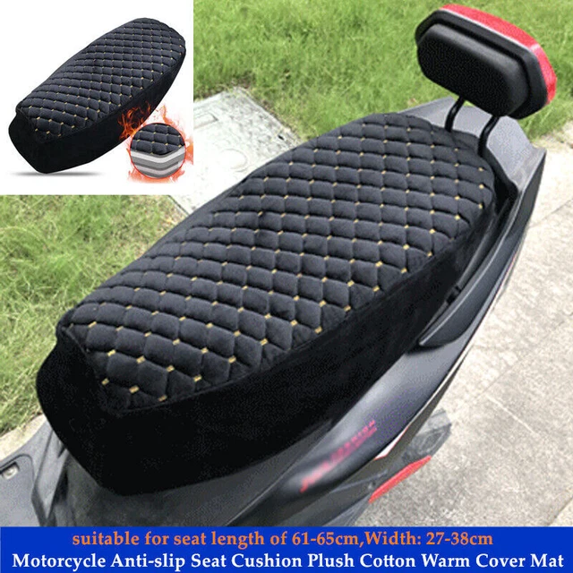 Universal Black Motorcycle Scooter ATV Seat Cover Cushion Breathable Anti-slip
