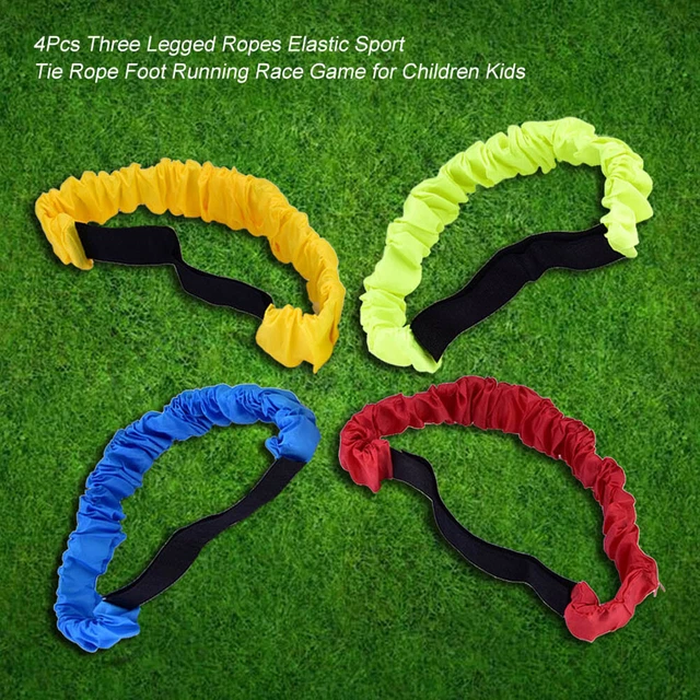 3 Legged Race Bands Elastic Sport Tie Rope Foot Running Race Game For Children