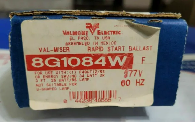 Valmont Electric Val-Miser BALLAST 277 Volts 60 Hertz NEW 8G1084WF 2