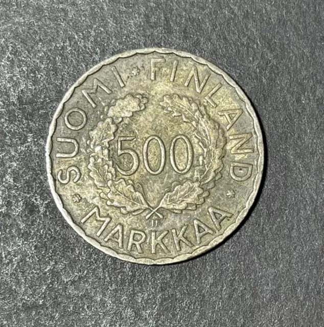 1952 Finland Olympic 500 Markkaa Silver Coin