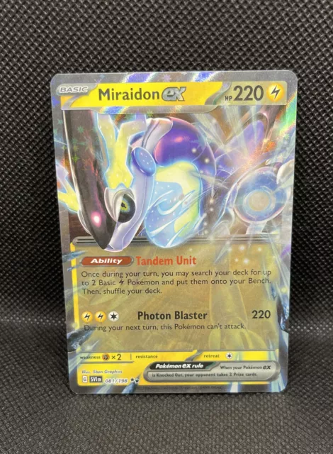 Pokemon - Miraidon ex 227/198 - Scarlet & Violet - Ultra Rare - Holo Full  Art