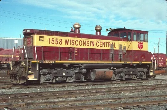 Wc 1558 Sw-1500 Gladstone Mi (Wisconsin Central) Original Slide 11-14-95 T7-5