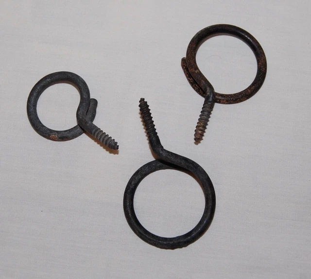 Antique Screw Type Pigtail Plant or Birdcage Hooks