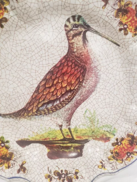 Set Of 2 Lami Italy Modello Depositato Melamine Pheasant 11" Wall Plates 3