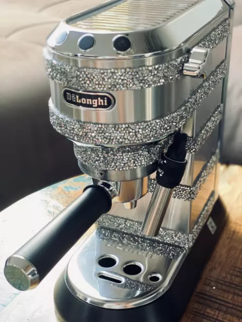 DeLonghi EC 685.M Dedica Siebträgermaschine Espresso Silber Strass Ziggiwigi