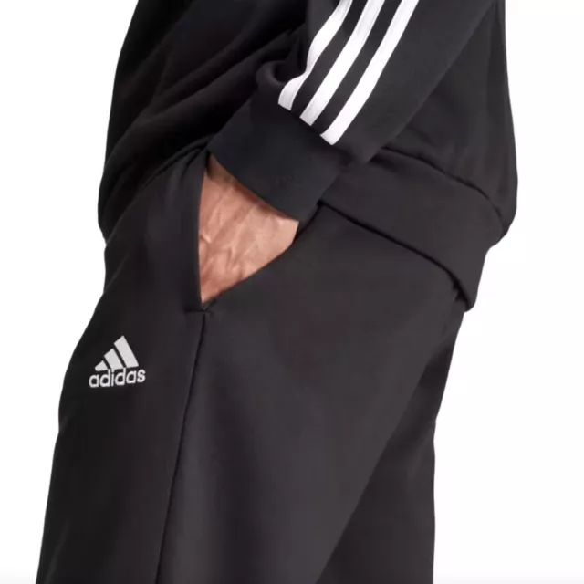 Tuta Adidas Uomo felpata sportiva inverno running palestra Nero fleec zip sport 2