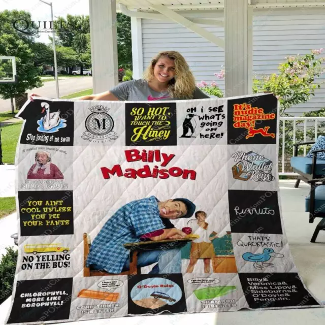 Billy Madison Blankets, No Yelling On The Bus Quilt, Fleece Sherpa, Adam Sandler