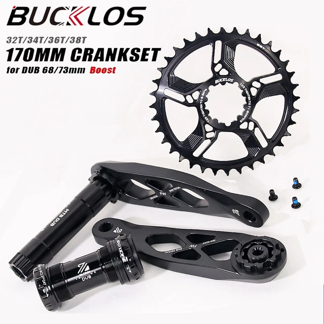 BUCKLOS MTB Crankset 170 Triple Bicycle Crank Set 10 Speed 22/32/44T
