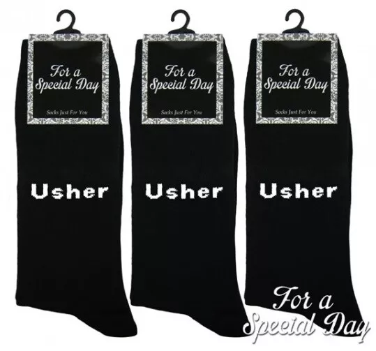 NEW Personalised Boys Kids Mens WEDDING SOCKS Cotton Novelty Childrens Black