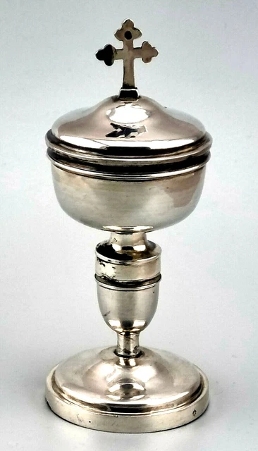 Biedermeier Reise Ziborium Silber 950 Alexandre Thierry Paris Frankreich (P111)