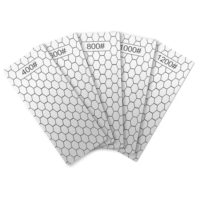 Set di pietre abrasive diamantate 5 pezzi, piastra lappatura diamantata con grossolano/medio S4N9