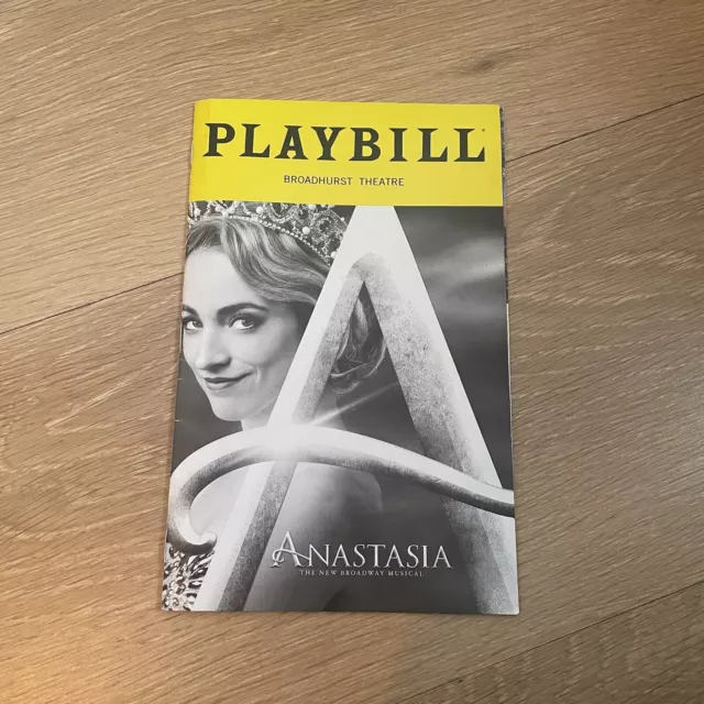 Anastasia the Broadway Musical Theatre Playbill! Disney musical!