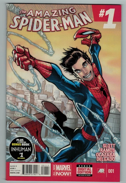 Amazing Spiderman 1 1st brief CAMEO Appearance of Cindy Moon (SILK) Marvel 2014