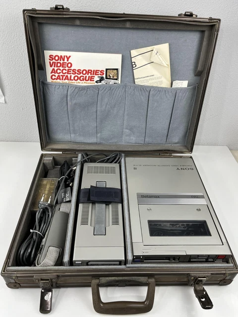 VINTAGE SONY SL-F1E Portable Betamax Video Cassette Recorder VCR ...