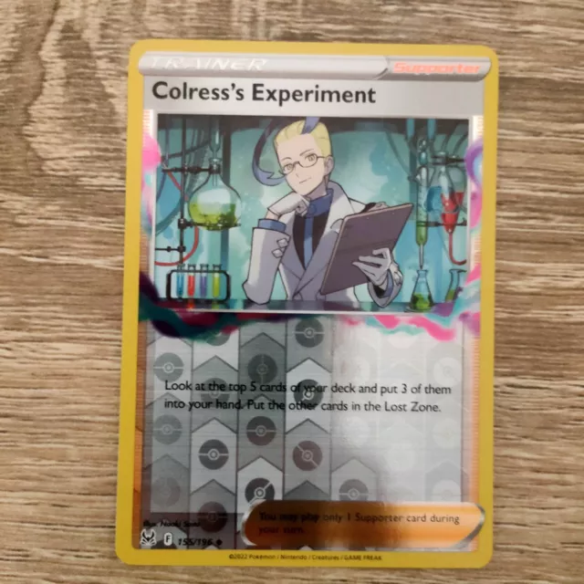 Pokemon TCG Card Colress's Experiment 155/196 Lost Origins REVERSE Holo Rare
