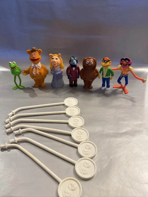 Vintage 1979 Fisher Price THE MUPPET SHOW PLAYERS Stick Puppets Muppets