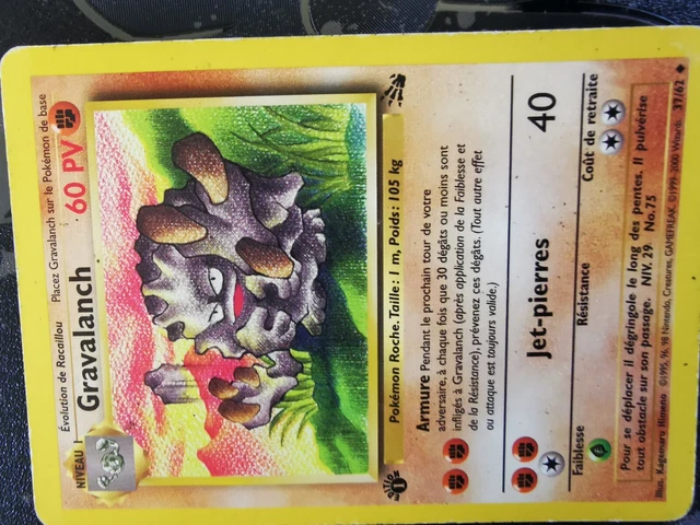 Figurine Pokémon Gravalanch / Graveler Hasbro 2000 - Vintage Neuve