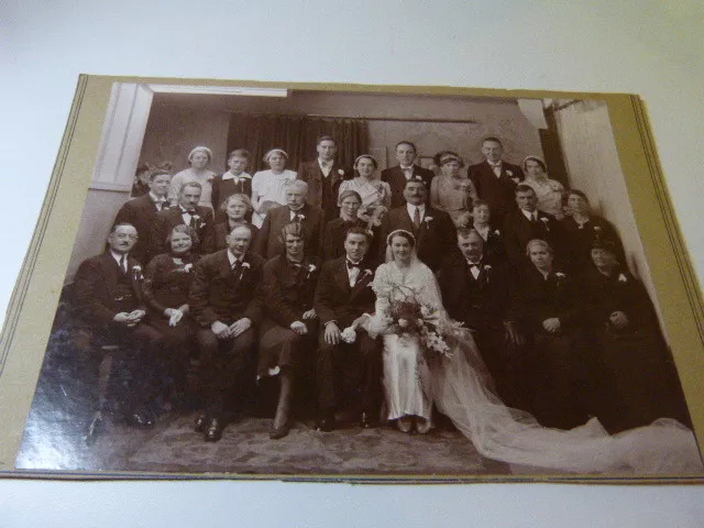 grande photo ancienne de mariage (tie01)