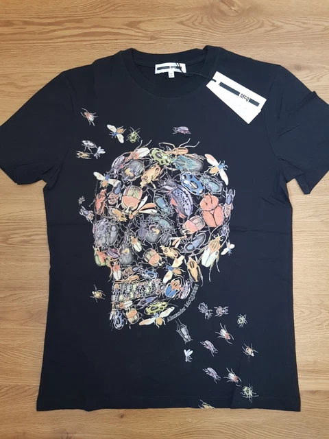 T-shirt stampa teschio MCQ Alexander McQueen, nuova di zecca ed etichettata.