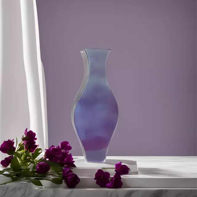 IVV florero de cristal alto, jarron decorativo de diseño bicolor, 2 tamaños