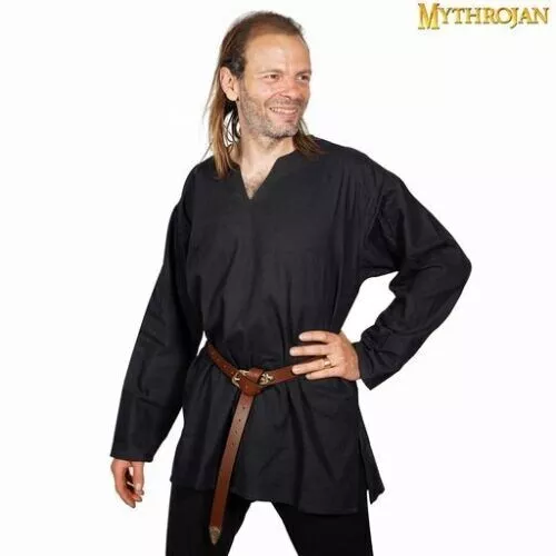 Cotton Tunic Viking Shirt Medieval Knight SCA LARP Pirate Men Cosplay Costume