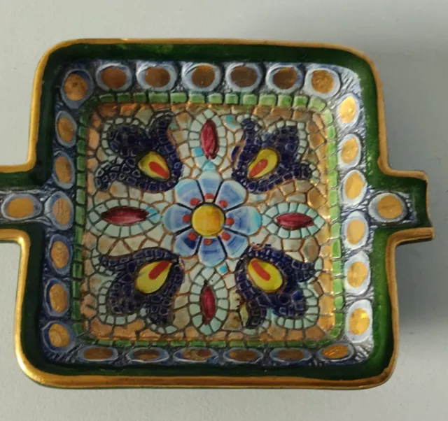 Cendrier cigare, vide poche décoratif style byzantin avec dorure fait main