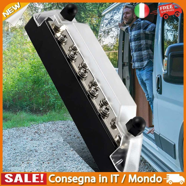 IT 10 Way Buss Bar M4 Screws M6 Stud Battery Power Distribution Block for RV Tru
