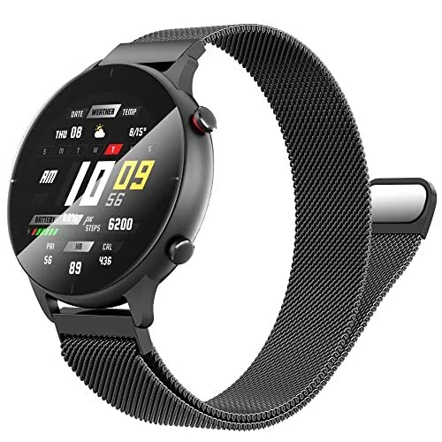 GGOOIG Bracelet pour Montre Amazfit GTR 2e Bracelet en Acier Inoxydable Tress...