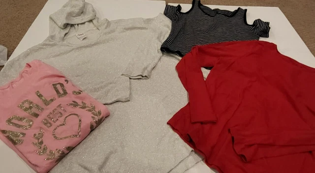 Children's Place Lot Of Sweaters,  Shirts Size 14 And 16 1416