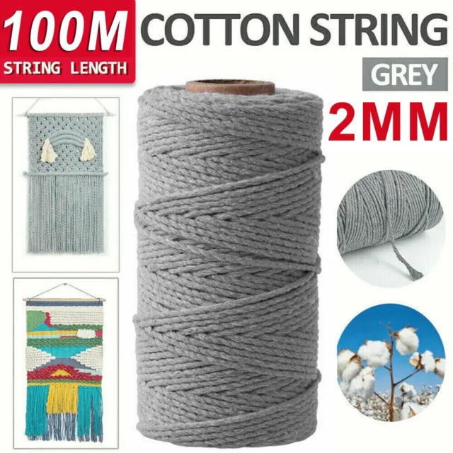 Calidad 2MMx100M hilo de algodón hecho a mano tejido durabilidad artesano