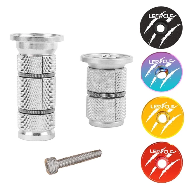 Bouchons De Compression Pour Fourche Carbone 1-1/8 Pouce - Kit De Casque De Direction Avec Bouchons Supérieurs En Alliage