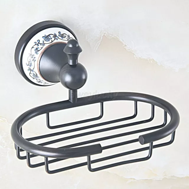 Oil Rubbed Bronze Bathroom Accessory Wall Mounted Soap Dish Holder Basket wba757