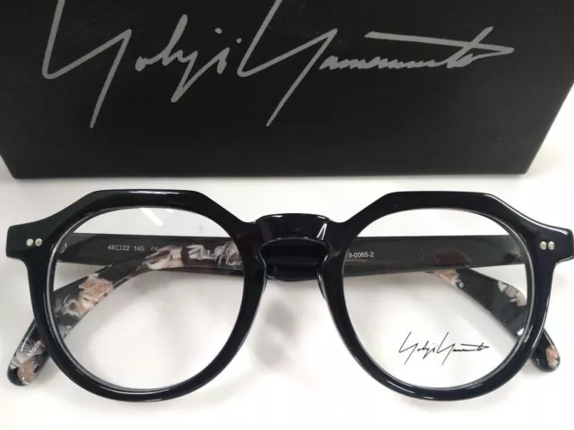 Yohji Yamamoto Glasses 19-0065 Black Crown Panto New Unused