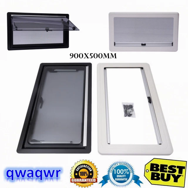 RV CARAVAN HINGED Push Out Window Double Glazed Ventilation Hatch