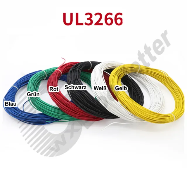 UL3266 16AWG Halogenfreier flexible Litze Kabel Einzelader Leitung Draht