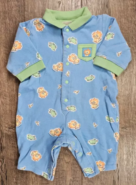 Baby Boy Clothes Vintage Carter's 0-3 Month Emu Lion Rhino Outfit