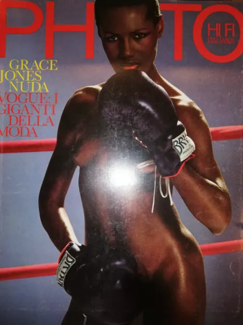 photo hi fi italiana grace jones nuda vogue i giganti della moda n 85 luglio1982