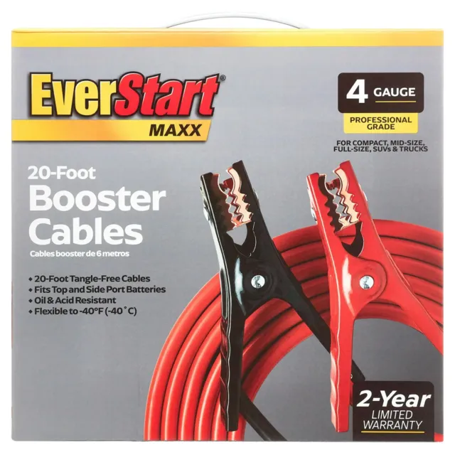 EverStart Maxx 4-Gauge Professional Grade 20-Foot Booster Cables _ Best Offer.