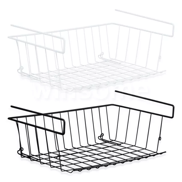 1/2 Large Heavy Duty Under Shelf Storage Basket Rack Kitchen Cupboard Organiser