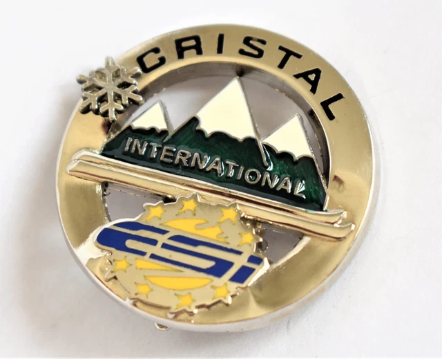Broche Vintage – École De Ski Internationale – Insigne Rare
