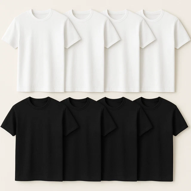 Tshirt Blanc Homme Next T-Shirt Homme Col Ras Du Cou - 100% Coton (Lot De 4 Marks And Spencer T-shirts