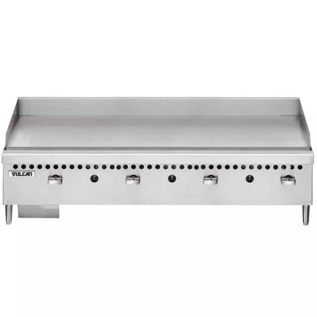 Vulcan VCRG48-M 48" Countertop Gas Griddle with Manual Control, 1" Thick Plate